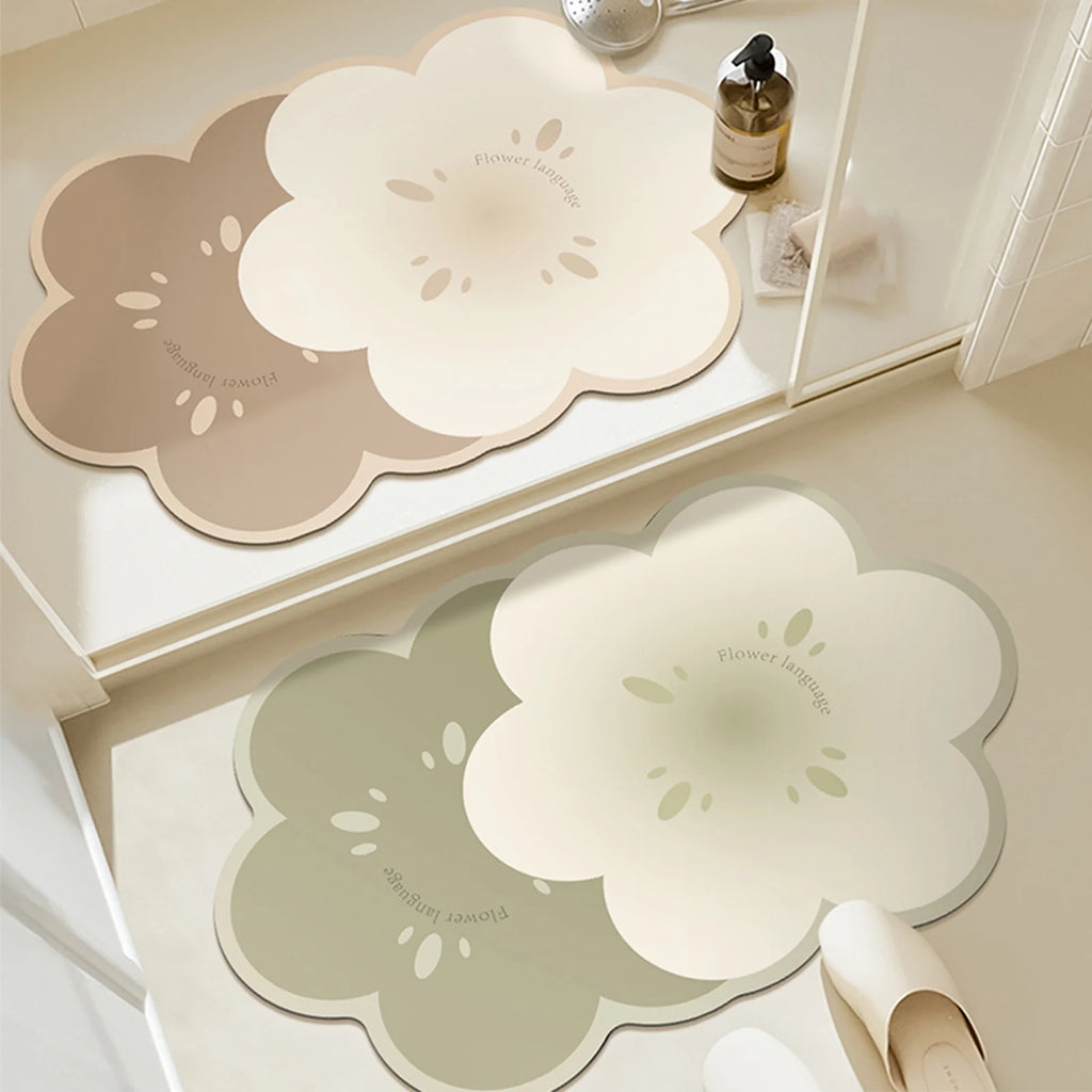 Tapis de Bain Fleurs Cartoon – Style Coréen