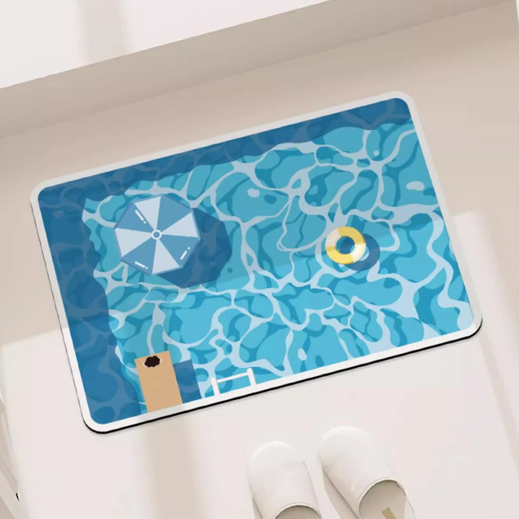 Tapis de Bain Piscine Cartoon – Style Coréen