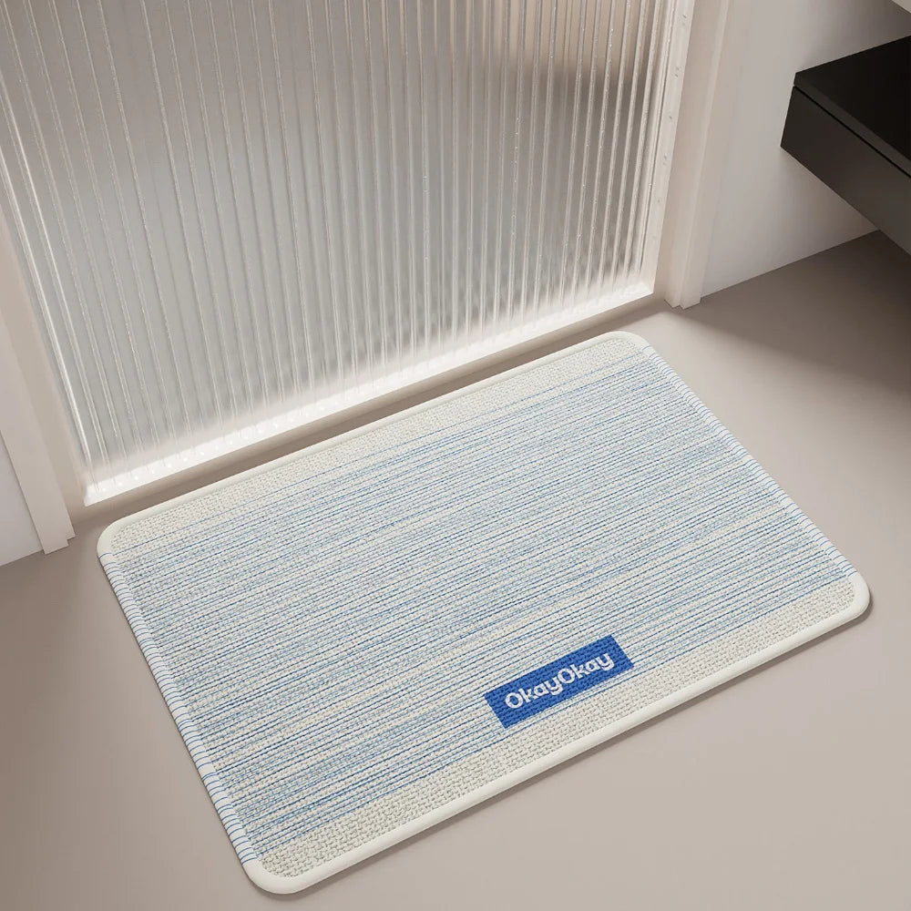 Tapis de Bain Tissé Contraste – Style Moderne