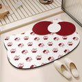 Tapis de Bain Chat Cerise – Style Coréen