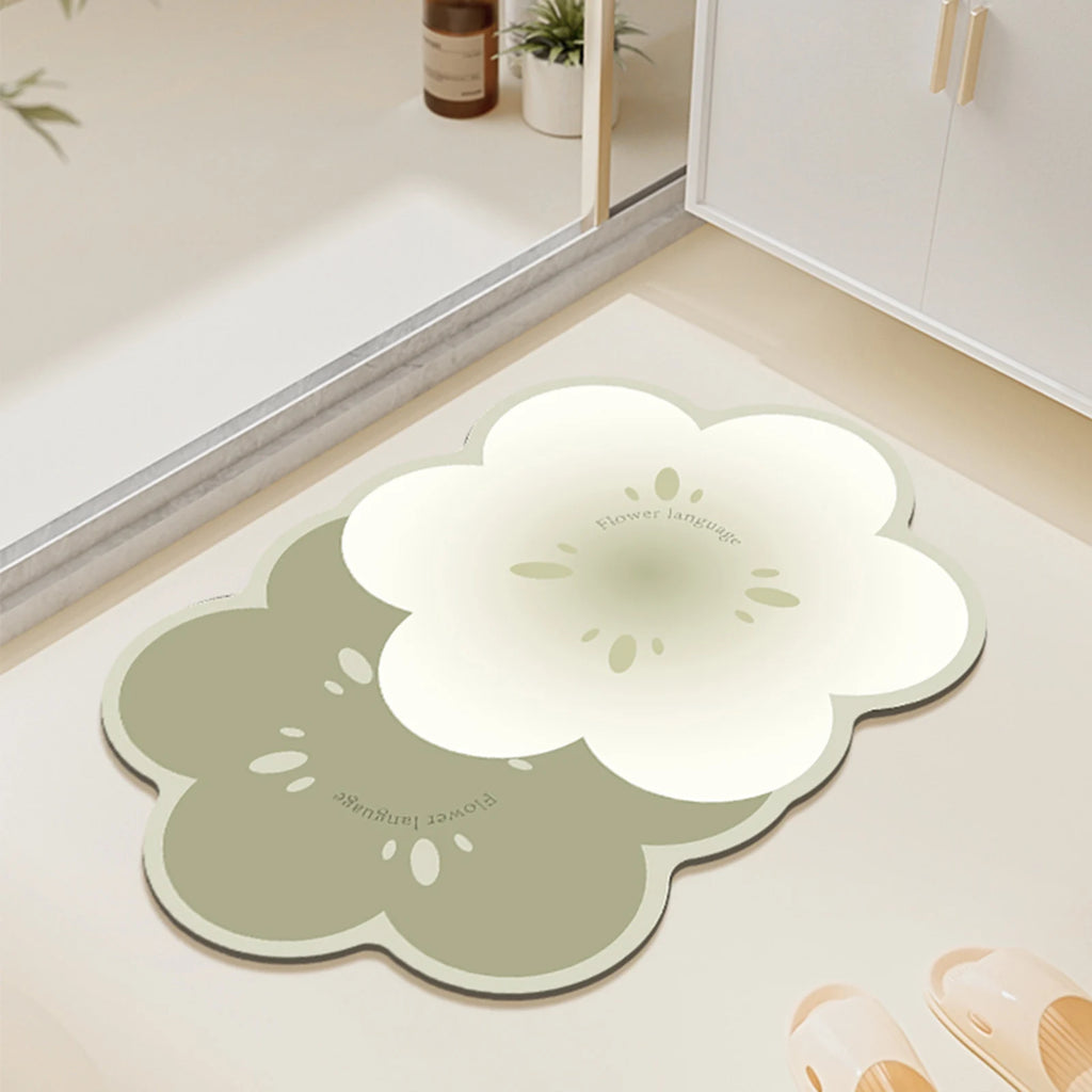Tapis de Bain Fleurs Cartoon – Style Coréen