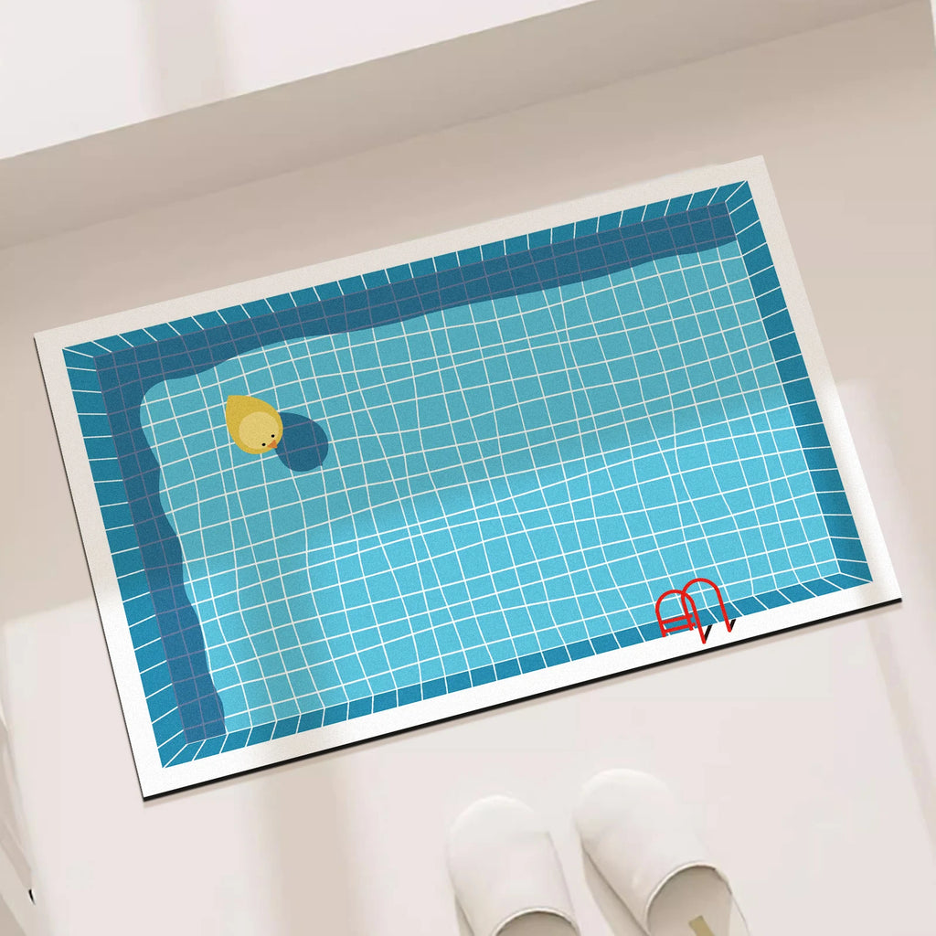 Tapis de Bain Piscine Cartoon – Style Coréen