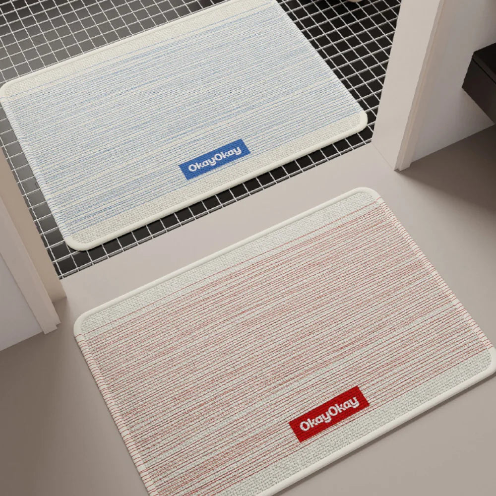Tapis de Bain Tissé Contraste – Style Moderne