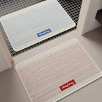 Tapis de Bain Tissé Contraste – Style Moderne