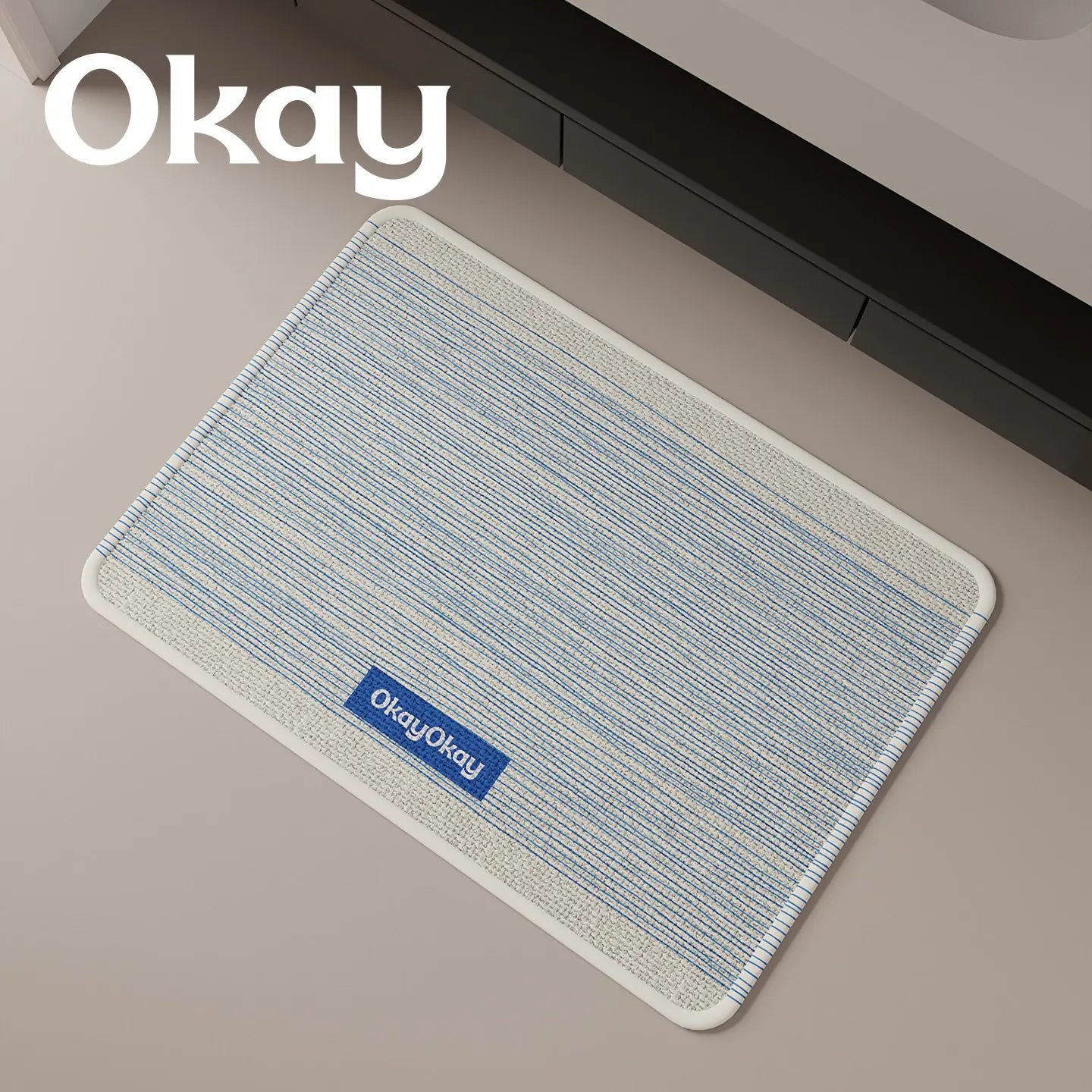 Tapis de Bain Tissé Contraste – Style Moderne