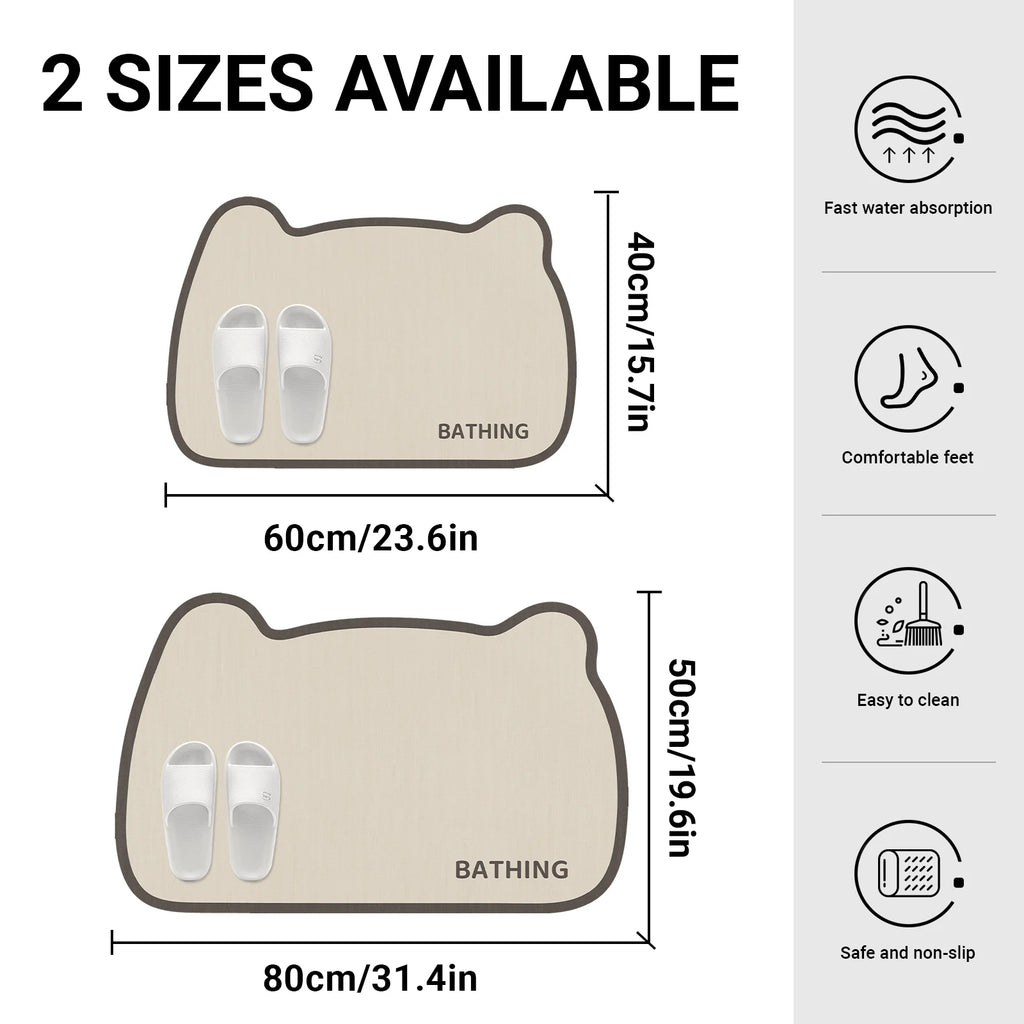 Tapis de Bain Ours Cartoon – Style Coréen