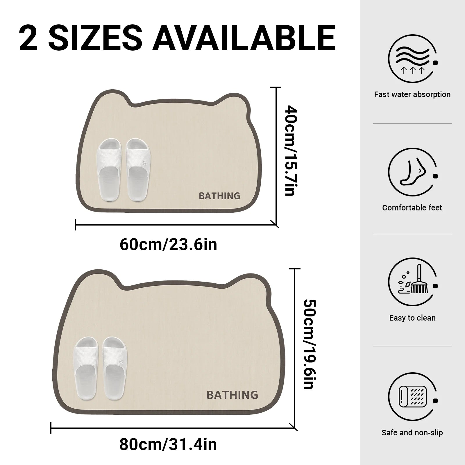 Tapis de Bain Ours Cartoon – Style Coréen