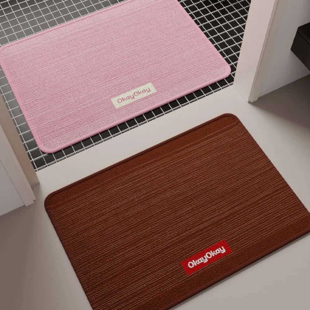 Tapis de Bain Tissé Lignes – Style Moderne