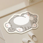 Tapis de Bain Cartoon – Chat & Lion, Style Coréen