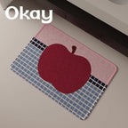 Tapis de Bain Tissé Pommes & Poires – Style Moderne