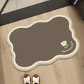 Tapis de Bain Fleur Marron – Style Coréen, 3 Tailles